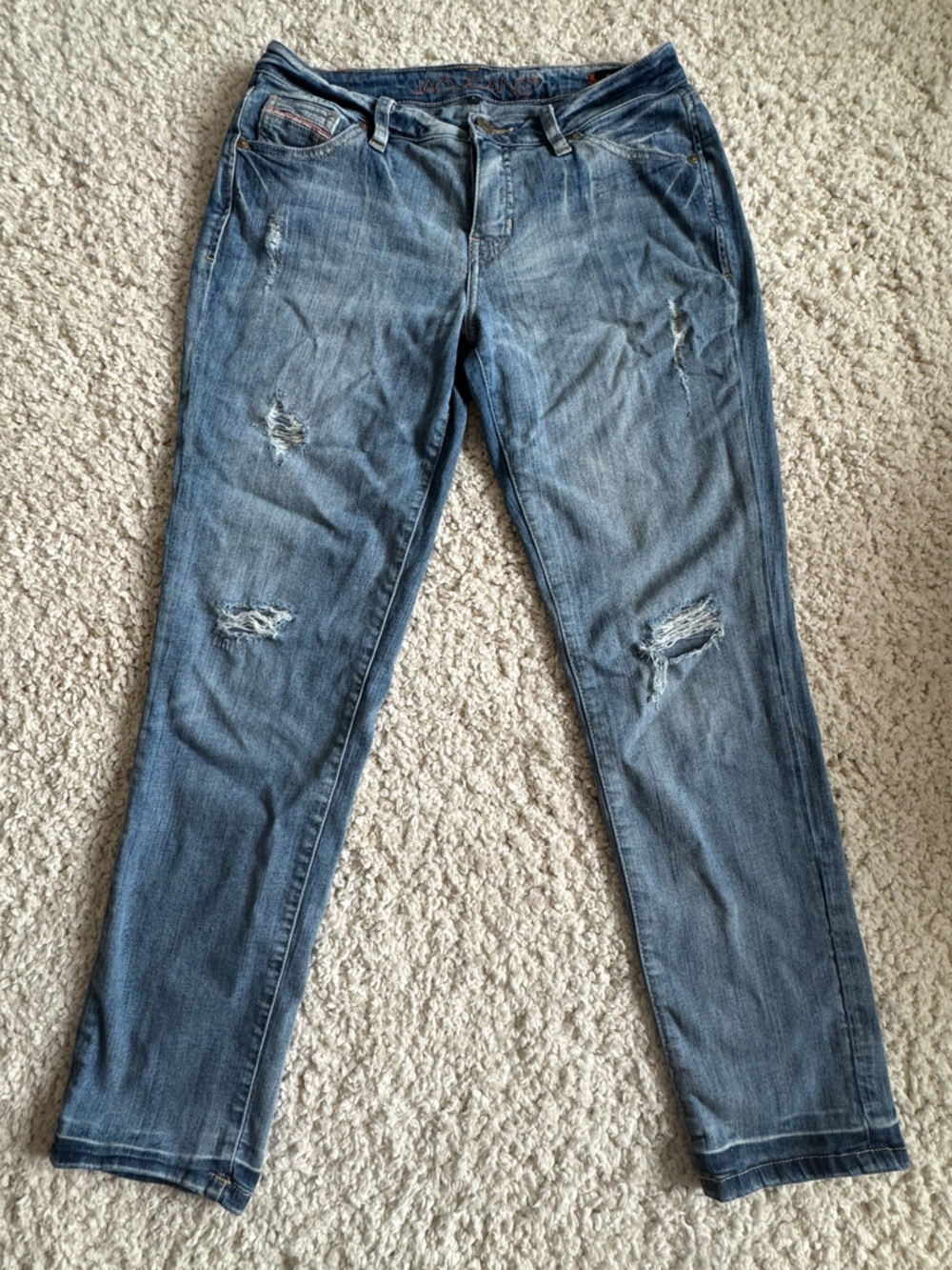 JAG Jeans Women's Distressed Blue Denim Jeans